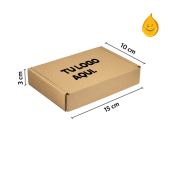 Caja de cartón para envios, automontables 15x10x3 KRAFT. 