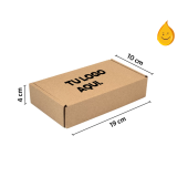 Caja de cartón para envios, automontables 19x10x4 KRAFT.