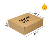 Caja de cartón para envios, automontables 25x20x7 KRAFT.