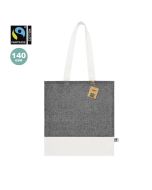 Bolsa de línea nature, fabricada en algodón 100% de 140g/m2. Con certificación Fairtrade 37 x 41 x cm