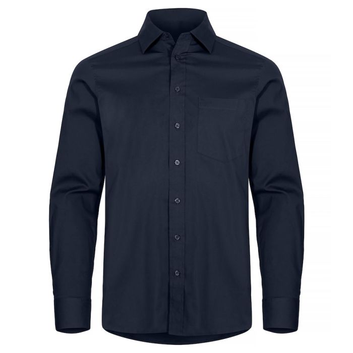 Camiseta de hombre elástica de manga clarga con botones Stretch Shirt LS