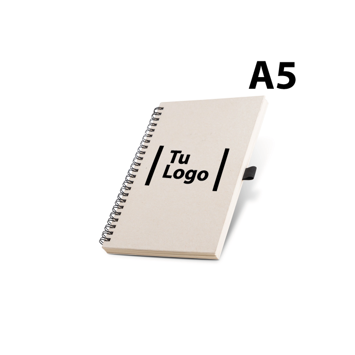Bloc de Notas A5 con Anillas de Cartón Reciclado de Cartones de Leche