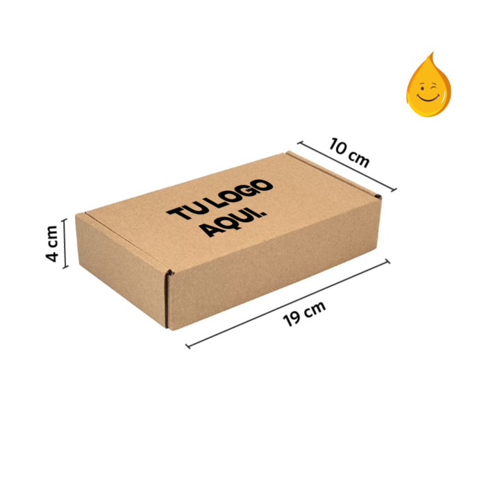 Caja de cartón para envios, automontables 19x10x4 KRAFT.