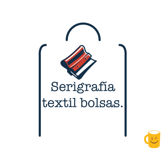 Serigrafia textil: Bolsas o mochilas de algodon, yute, non woven.