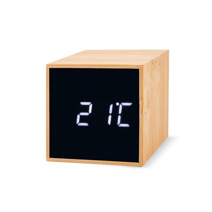 Reloj despertador con con alarma y temperatura Natur personalizado